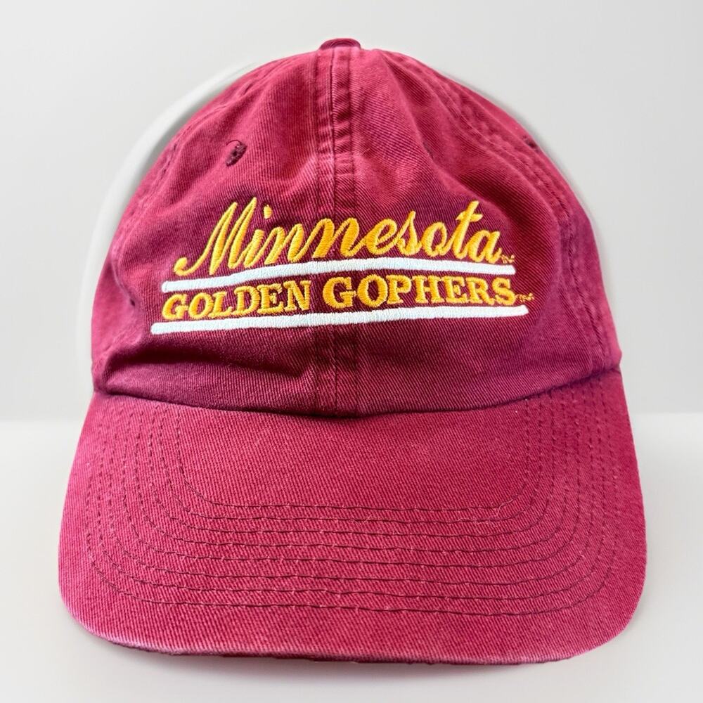 Vintage The Game Mens Red NCAA Minnesota Golden Gophers Adjustable Strapback Hat